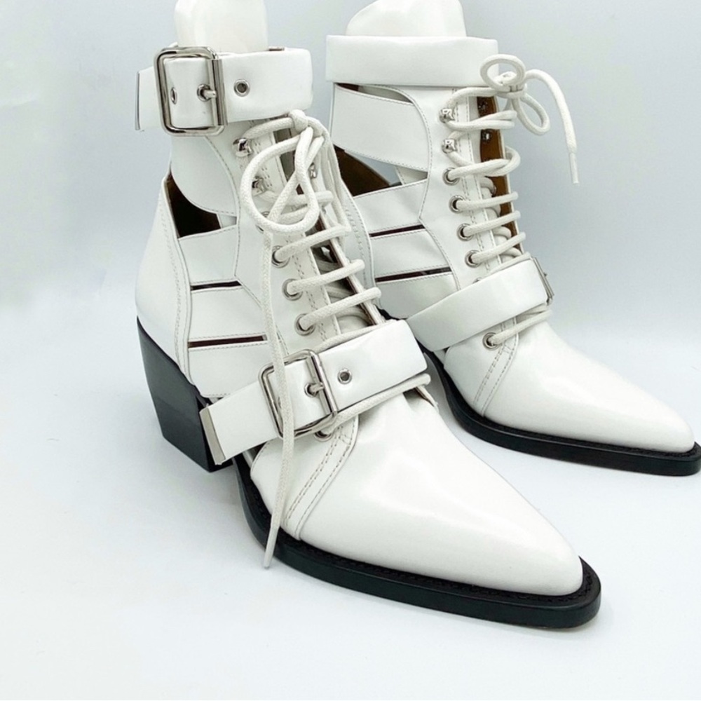Chloé Rylee 60 ankle boots Calf leather white SZ 7